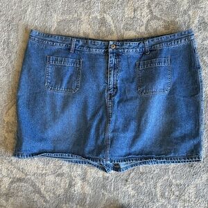 Venezia lane Bryant plus size 28 skirt skort Blue Denim Jeans sexy VINTAGE
